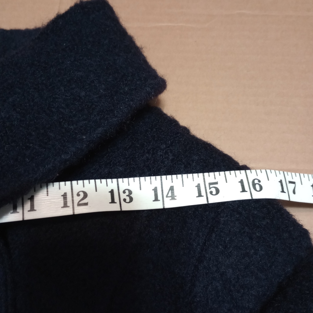 Guess Los Angeles Dark Blue Wool Asymmetrical Women's Blend Coat/Jacket S/Petite - Picture 12 of 17